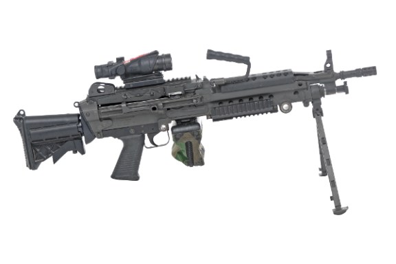 a close up of a gun