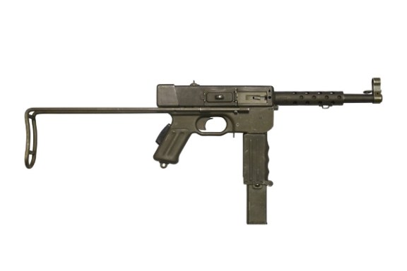 a close up of a gun