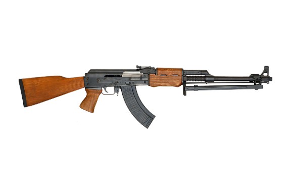 a close up of a gun
