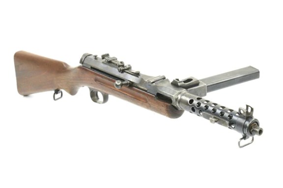 a close up of a weapon